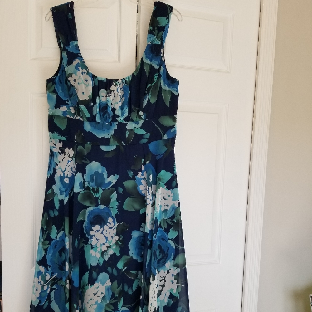 Blue floral dress